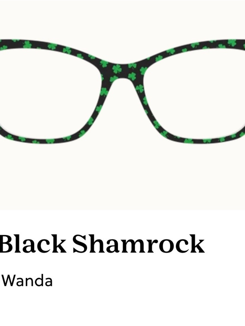 Pair Eyewear Black Shamrock Topper
